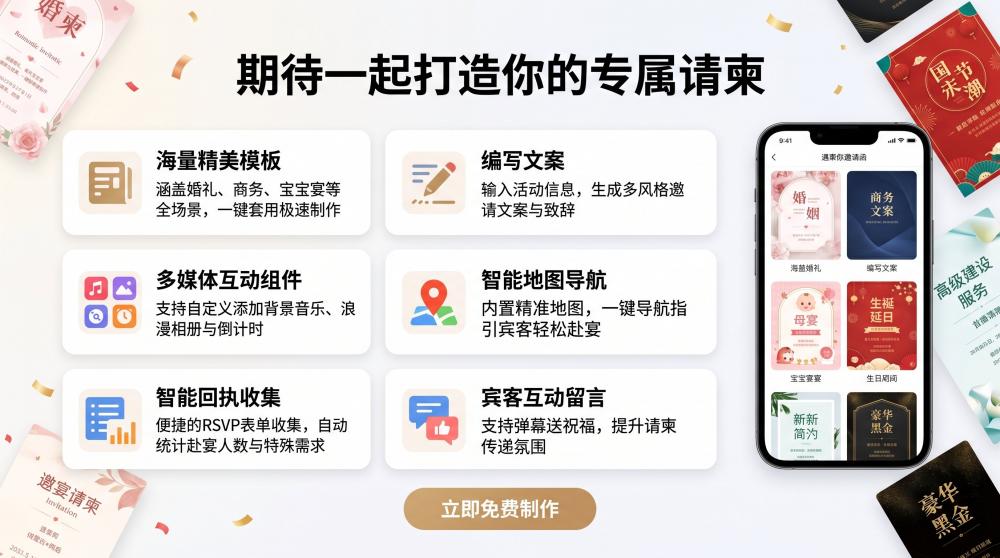企业年会电子邀请函怎么选？大气省钱高效才是年会首选